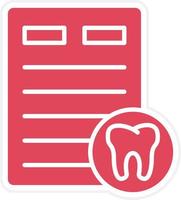 estilo de icono de registro dental vector