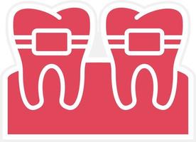 Tooth Braces Icon Style vector