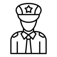 estilo de icono de oficial de policía vector
