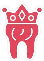 Dental Crown Icon Style vector