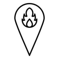 Fire Location Icon Style vector