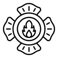 Firefighter Badge Icon Style vector