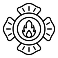 Firefighter Badge Icon Style vector