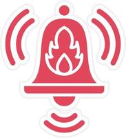 Firefighter Bell Icon Style vector