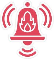 estilo de icono de campana de bombero vector