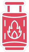 Gas Cylinder Icon Style vector