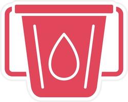 Water Bucket Icon Style vector