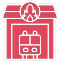 Firefighter Garage Icon Style vector