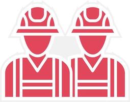 Firefighter Team Icon Style vector