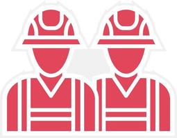 Firefighter Team Icon Style vector