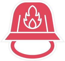 Firefighter Helmet Icon Style vector