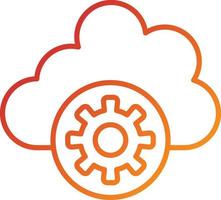 Cloud Settings Icon Style vector