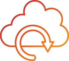 Cloud Backup Icon Style vector