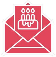 estilo de icono de invitación de cumpleaños vector