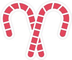 Candy Cane Icon Style vector