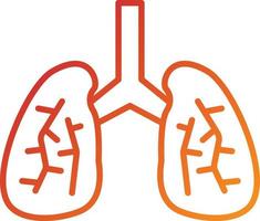 estilo de icono de pulmones vector