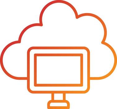 Cloud Computing Icon Style vector