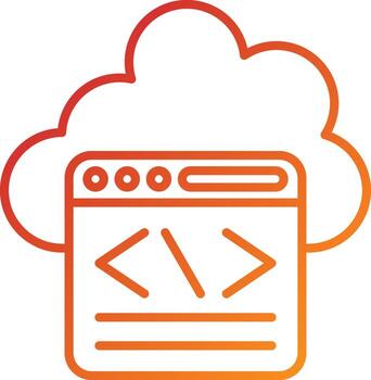 estilo de icono de codificación vector