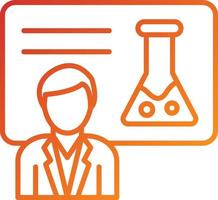 Chemistry Lecture Icon Style vector