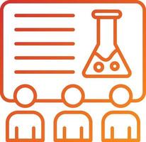 estilo de icono de seminario de química vector