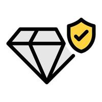 diamond security vector illustration on a background.Premium quality symbols.vector icons for concept and graphic design.