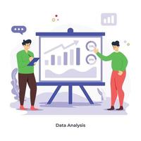 A well-designed flat illustration of data analysis vector