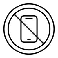 No Phone Icon Style vector