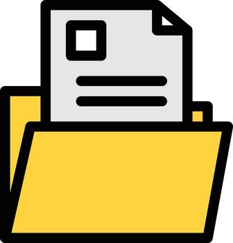 ilustración de vector de archivo de carpeta en un fondo. símbolos de calidad premium. iconos vectoriales para concepto y diseño gráfico.