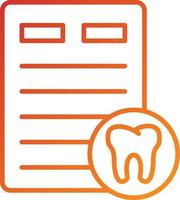estilo de icono de registro dental vector