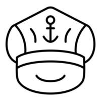 Captain Cap Icon Style vector