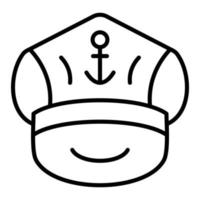 Captain Cap Icon Style vector