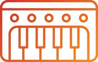 Piano keyboard Icon Style vector