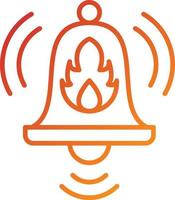 Firefighter Bell Icon Style vector