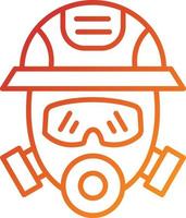 Fireman Mask Icon Style vector