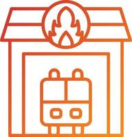 Firefighter Garage Icon Style vector