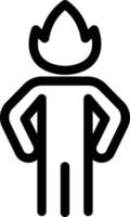 fire head vector illustration on a background.Premium quality symbols. vector icons for concept and graphic design.