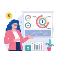 Check out flat illustration of financial data vector