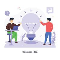 A handy flat illustration of business idea vector