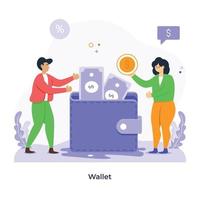 Check out this flat illustration of wallet vector