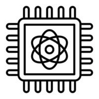 Quantum Computing Icon Style vector
