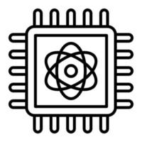 Quantum Computing Icon Style vector