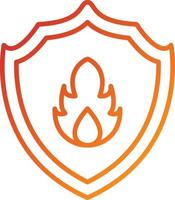 Fire Shield Icon Style vector