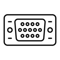 Vga Port Icon Style vector