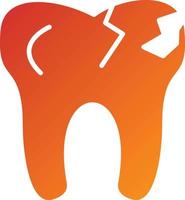 Broken Tooth Icon Style vector