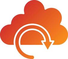 Cloud Backup Icon Style vector