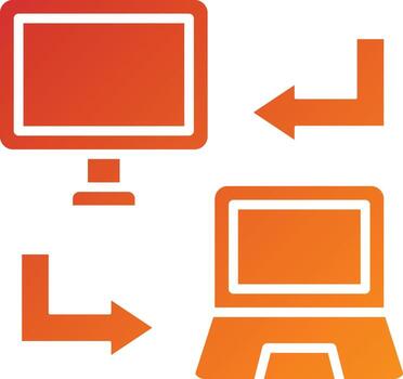 Data Synchronization Icon Style vector