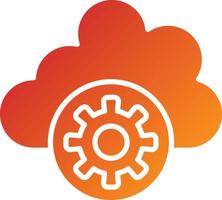 Cloud Settings Icon Style vector
