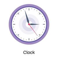 pon tus manos en el icono plano del reloj vector