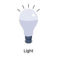 Easy to use flat icon of light vector