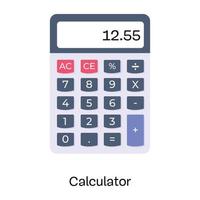 Modern icon of calculator in flat style vector